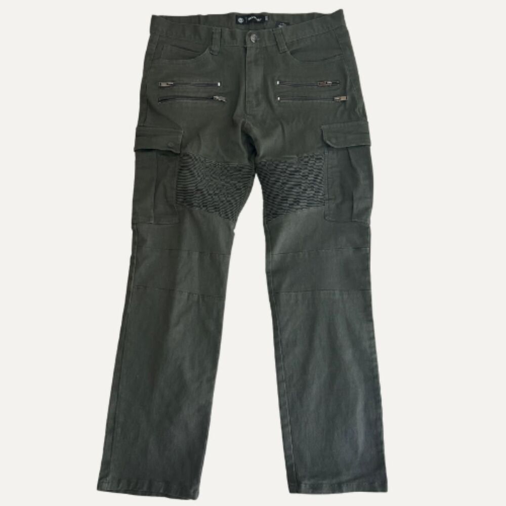 Akademiks Men's Green and Khaki Trousers